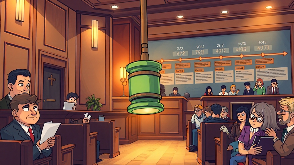 파기환송 후 재판 과정과 기간 (cartoon 스타일)
