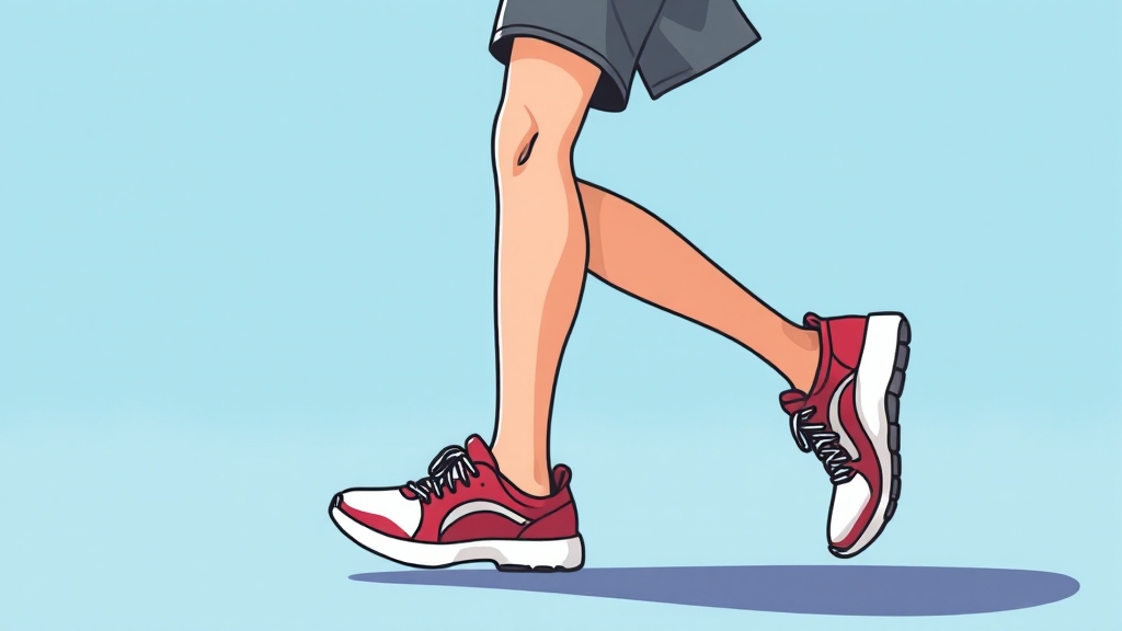 올바른 걷기 운동 방법 (cartoon 스타일)