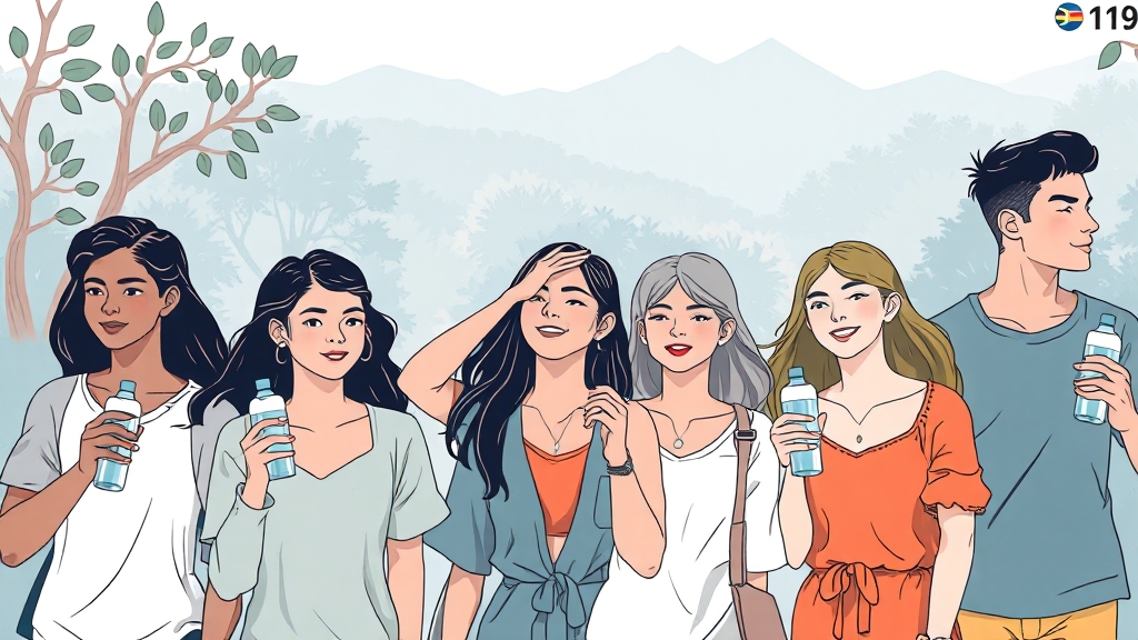 더위 먹었을 때 응급처치 (illustration 스타일)