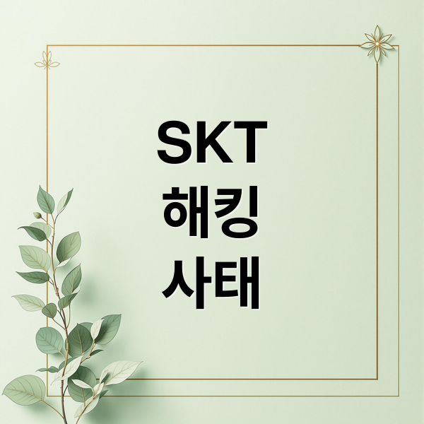 SKT
해킹
사태 (SKT 위약금 면제 해킹 사태)