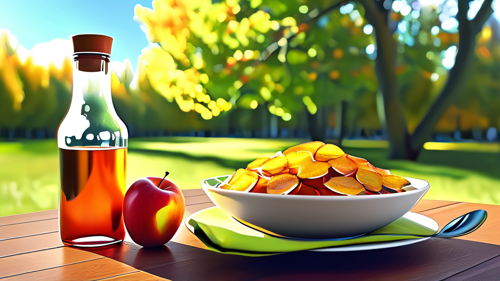 혈당 스파이크 예방을 위한 애플사이다비니거 활용법 (realistic 스타일)
