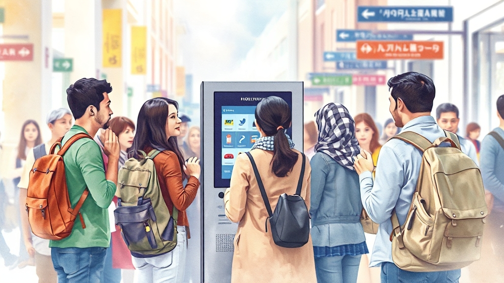 배리어프리 키오스크란? (watercolor 스타일)