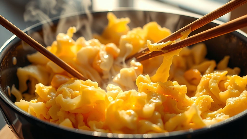 계란 스크램블 만들기 (realistic 스타일)