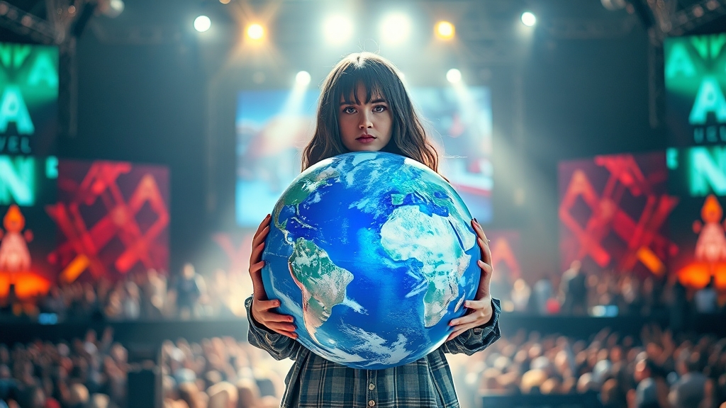 빌리 아일리시 기부 활동 (realistic 스타일)