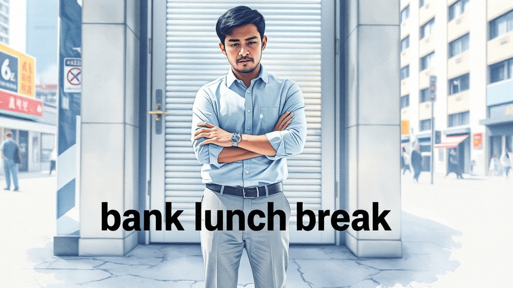 은행 점심시간 휴무, 고객 불편 사례 (watercolor 스타일)