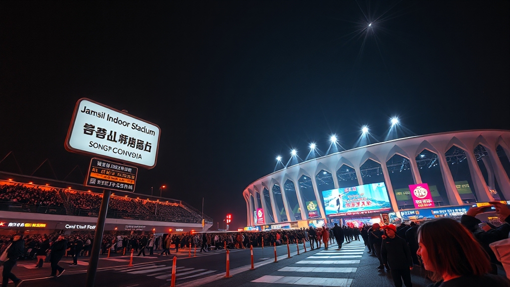 교통, 주차 정보 및 공연장 안내 (realistic 스타일)