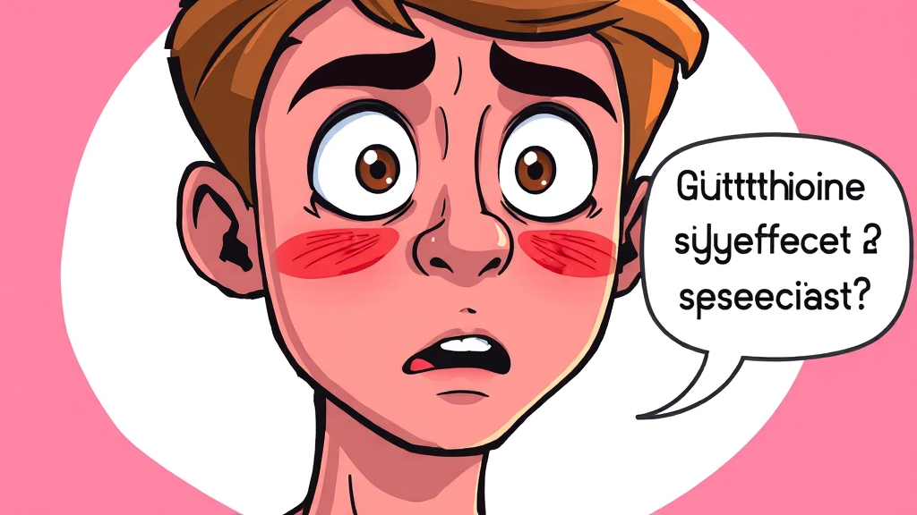 오로라 글루타치온 부작용 및 안전성 (cartoon 스타일)