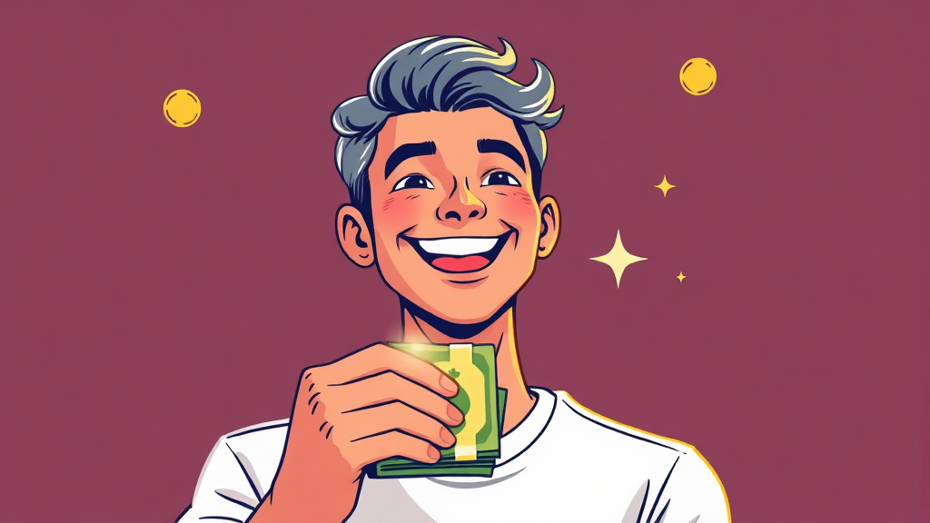 재물운 상승을 상징하는 일러스트