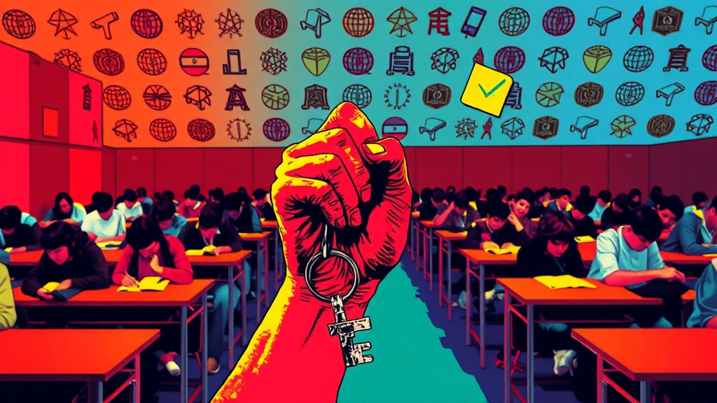 합격 비법: 기출문제 완벽 분석 (popart 스타일)