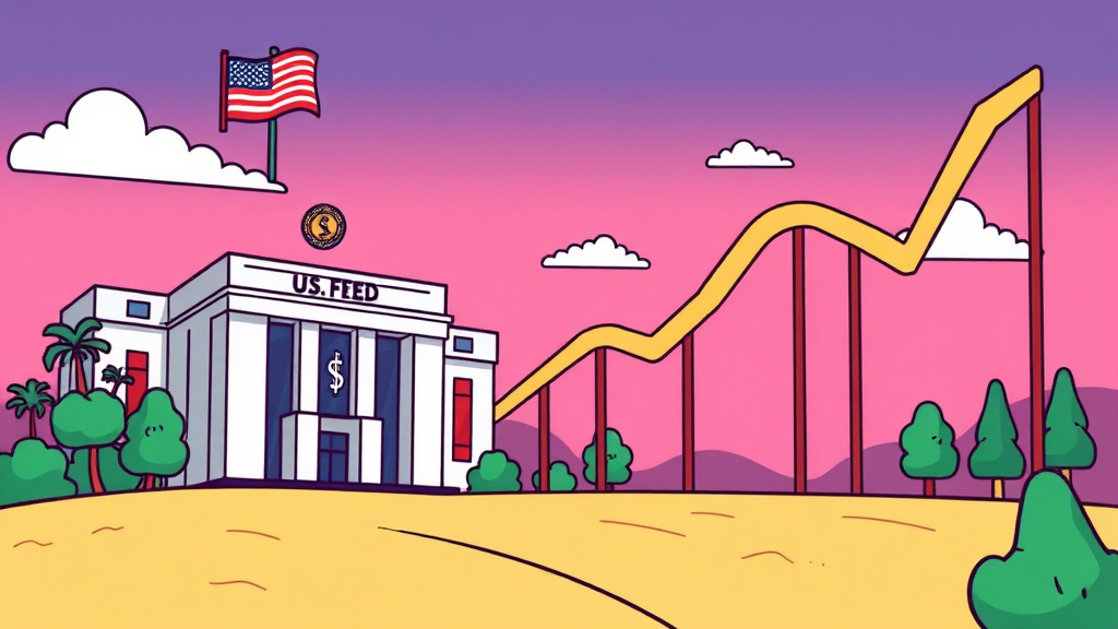미국 금리 정책과 환율 (cartoon 스타일)