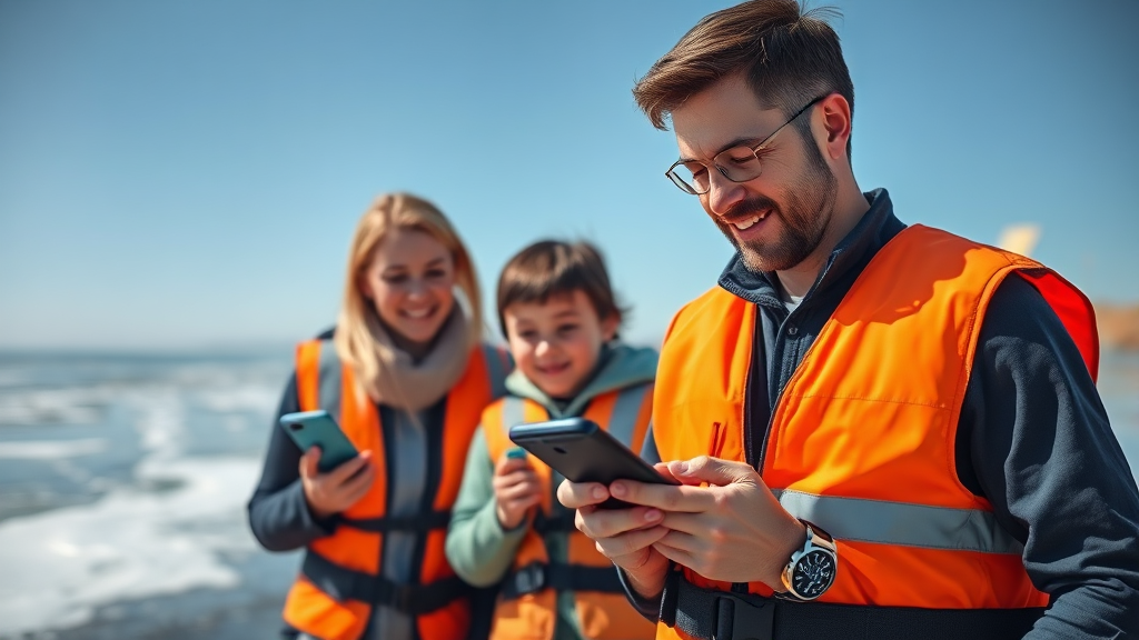 물때 안전 수칙, 생명과 직결됩니다! (realistic 스타일)