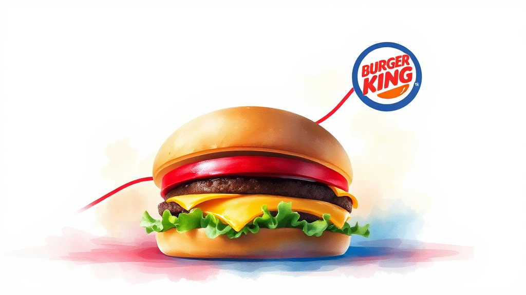 과거 버거킹 가격 변동 추이 분석 (watercolor 스타일)