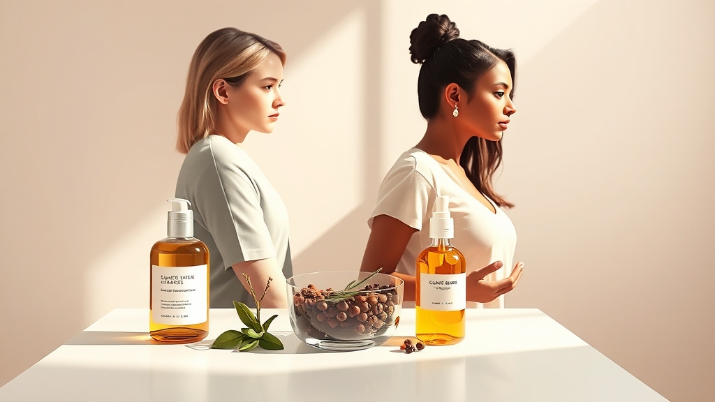 효과적인 스킨케어 선택 (illustration 스타일)