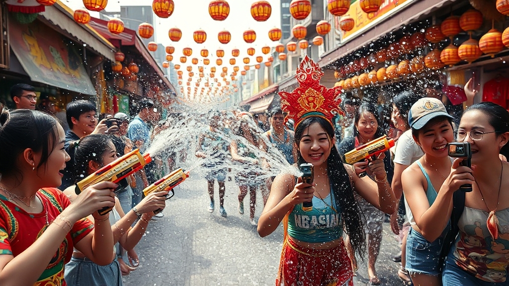 살수대첩 거리 퍼레이드 (realistic 스타일)