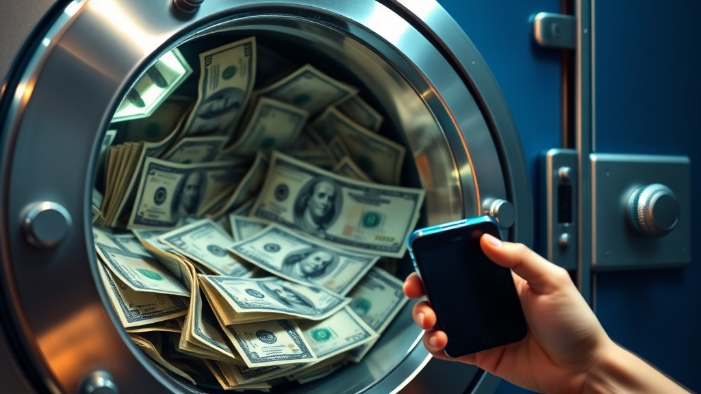 달러 예금: 안정적인 보관 수단일까? (realistic 스타일)