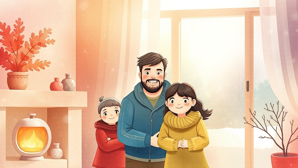 지역난방 특별요금 감면 혜택 (watercolor 스타일)