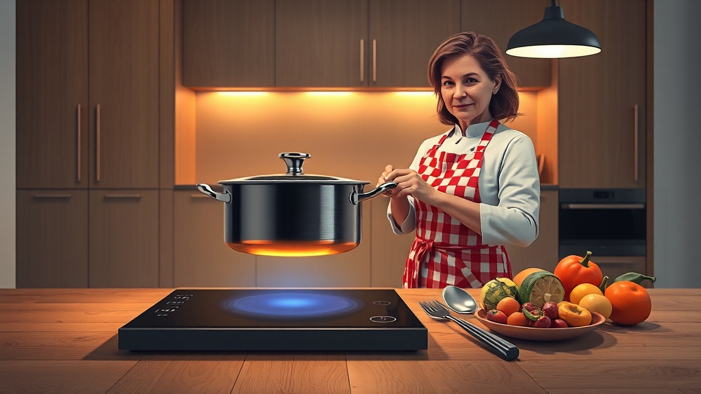 쉽고 안전한 인덕션 사용법 (illustration 스타일)