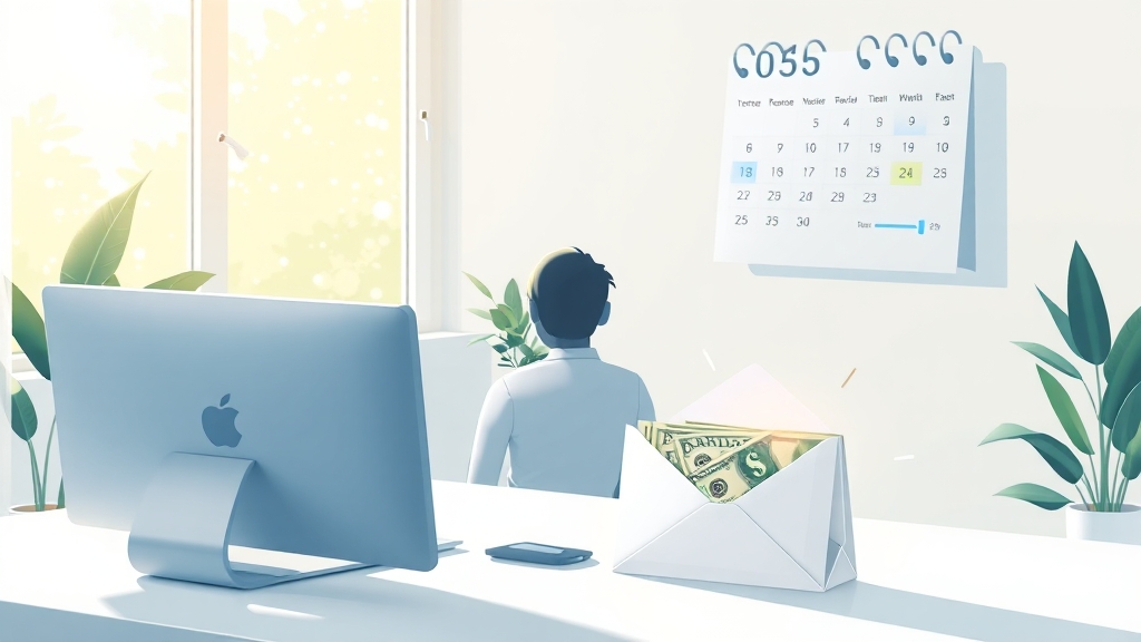 환급일 꼼꼼히 알아보기 (illustration 스타일)