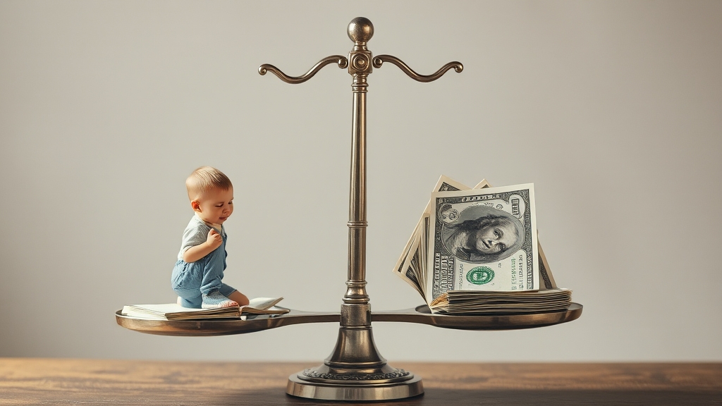 양육비 분담 비율 계산 예시 (realistic 스타일)