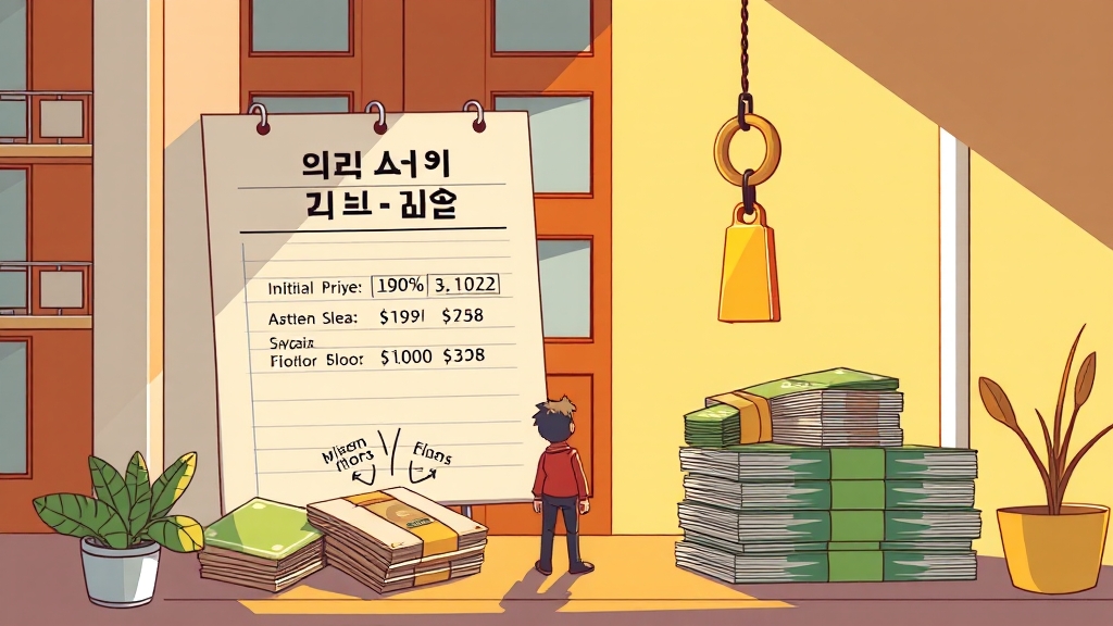 분양가, 납부 조건 및 전매 제한 (cartoon 스타일)