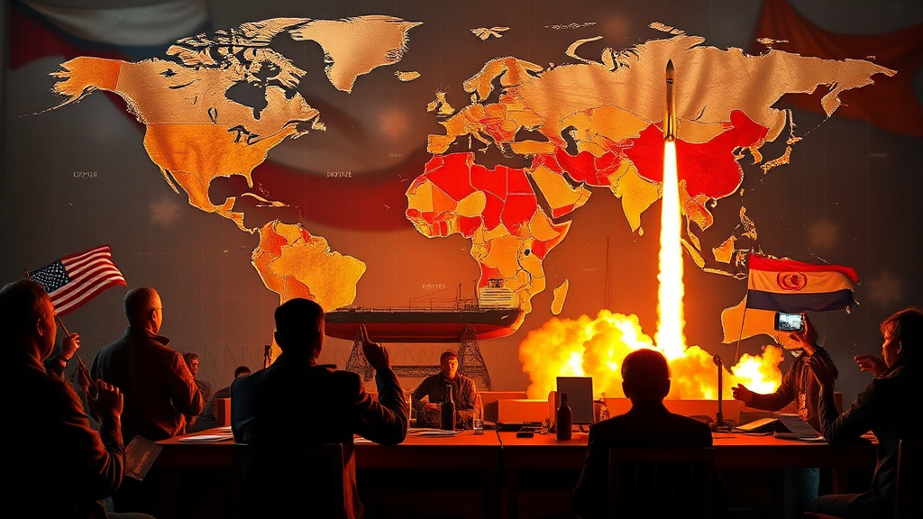 국제 뉴스 및 주요 외교 관계 (realistic 스타일)