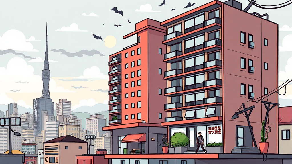 부동산 시장 영향 (cartoon 스타일)