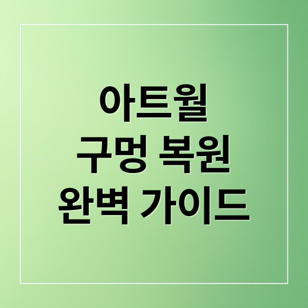아트월
구멍 복원
완벽 가이드 (디자인월 아트월 구멍 복원 복구 방법)
