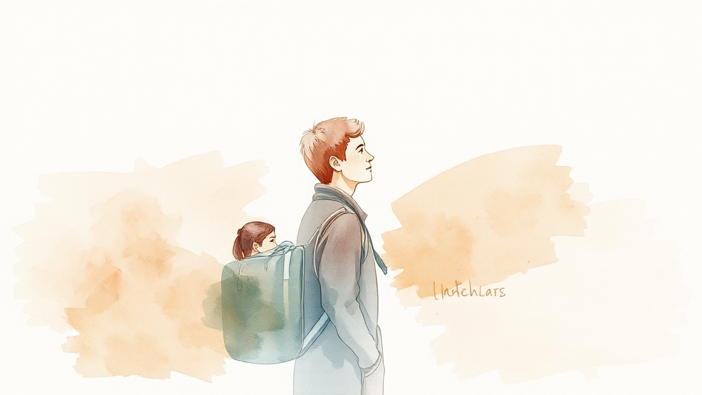 나에게 맞는 교육 과정, 어떻게 고를까요? (watercolor 스타일)