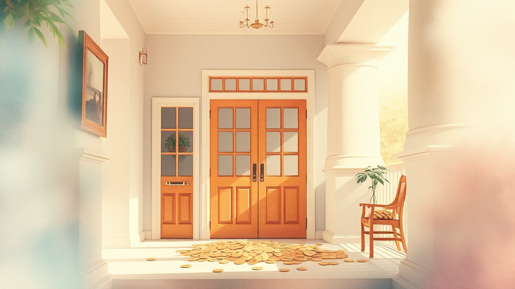 자산 증식을 위한 실천 (watercolor 스타일)