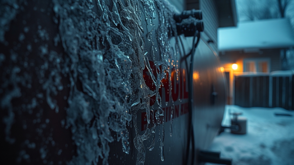 동파 원인과 증상 (realistic 스타일)