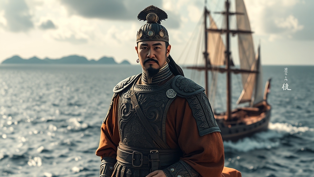 이사부 장군 업적 (realistic 스타일)