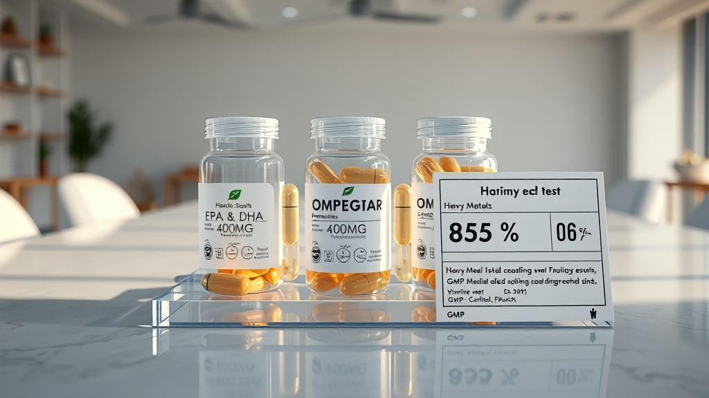 오메가3 제품 선택, 핵심은? (realistic 스타일)