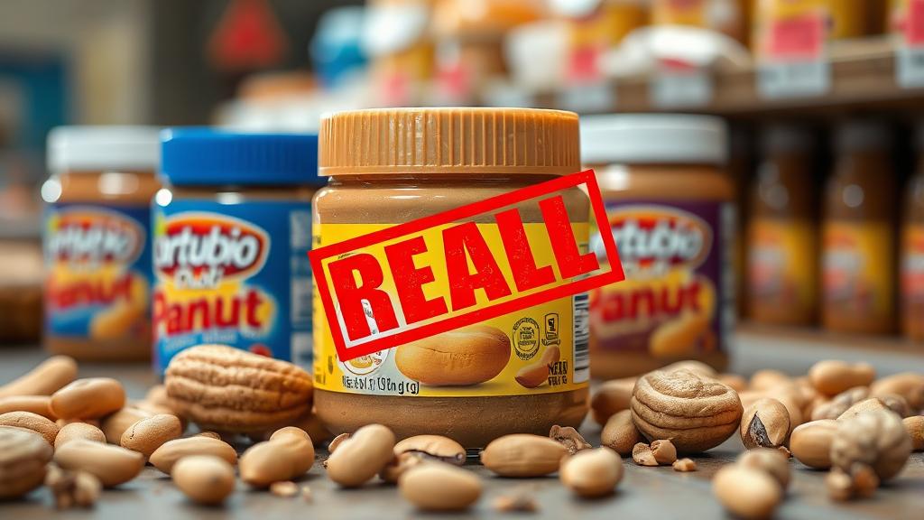 이마트 땅콩버터 회수, 왜? (realistic 스타일)