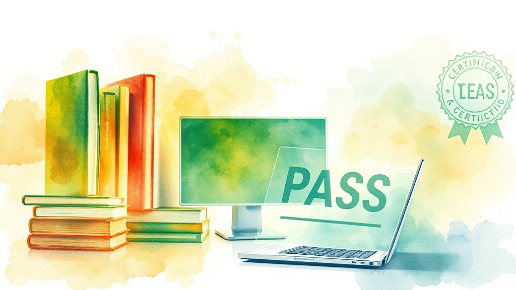 자격증 취득 방법 (watercolor 스타일)