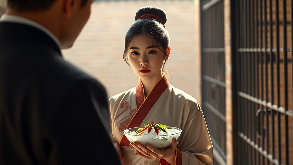 궁궐 생존기: 성찬의 적응 전략 (realistic 스타일)