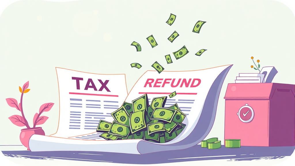 환급 관련 유의사항 및 Q&A (illustration 스타일)