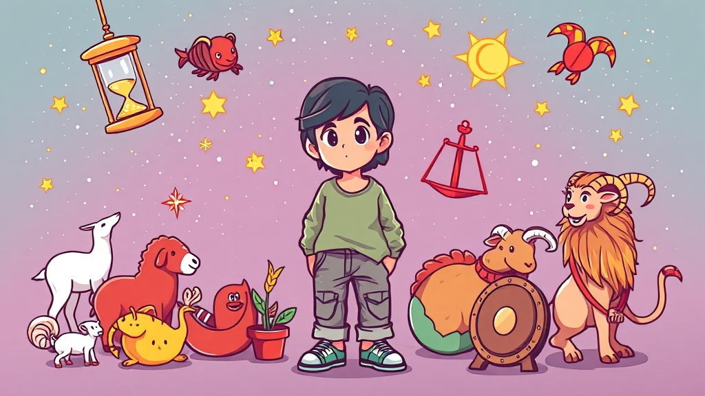 오늘의 띠별 운세 (cartoon 스타일)