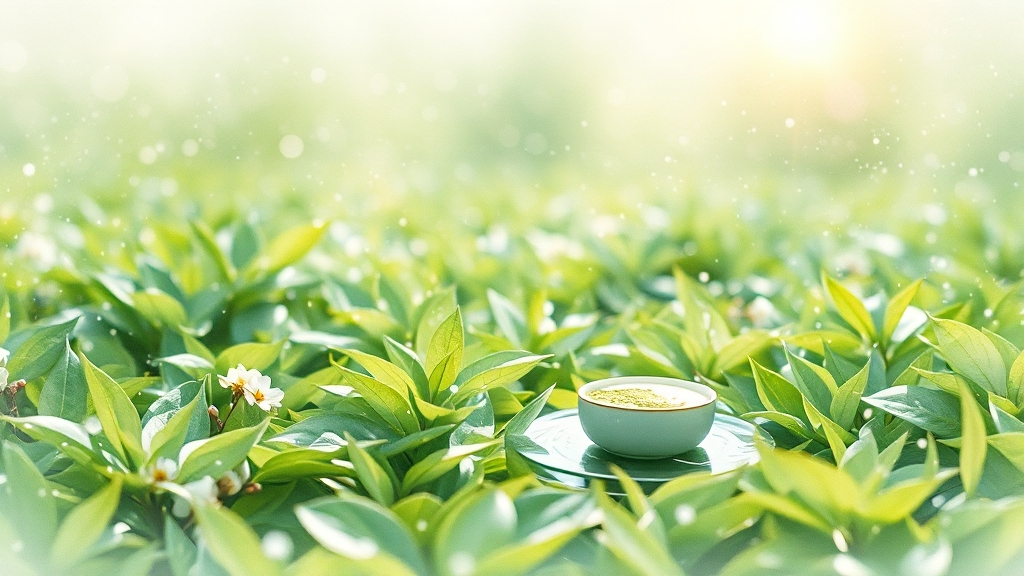 말차/녹차 관련 다양한 꿈 해몽 (watercolor 스타일)