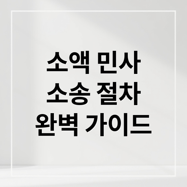소액 민사
소송 절차
완벽 가이드 (소액 민사소송 30일)