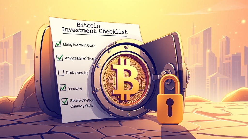 비트코인 투자 전 체크리스트 (illustration 스타일)