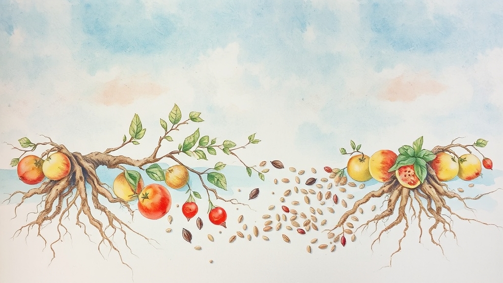 하늘타리 부위별 효능 및 활용 (watercolor 스타일)