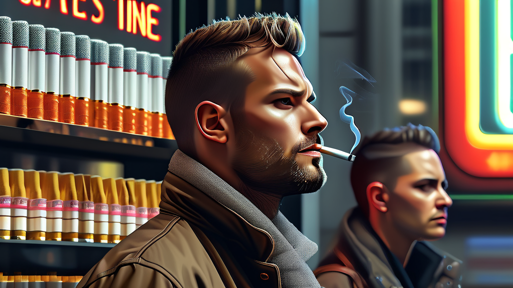담배 사재기 vs 금연: 인상에 따른 흡연자들의 선택 (realistic 스타일)