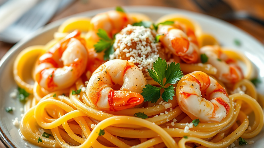 감바스 파스타 완성