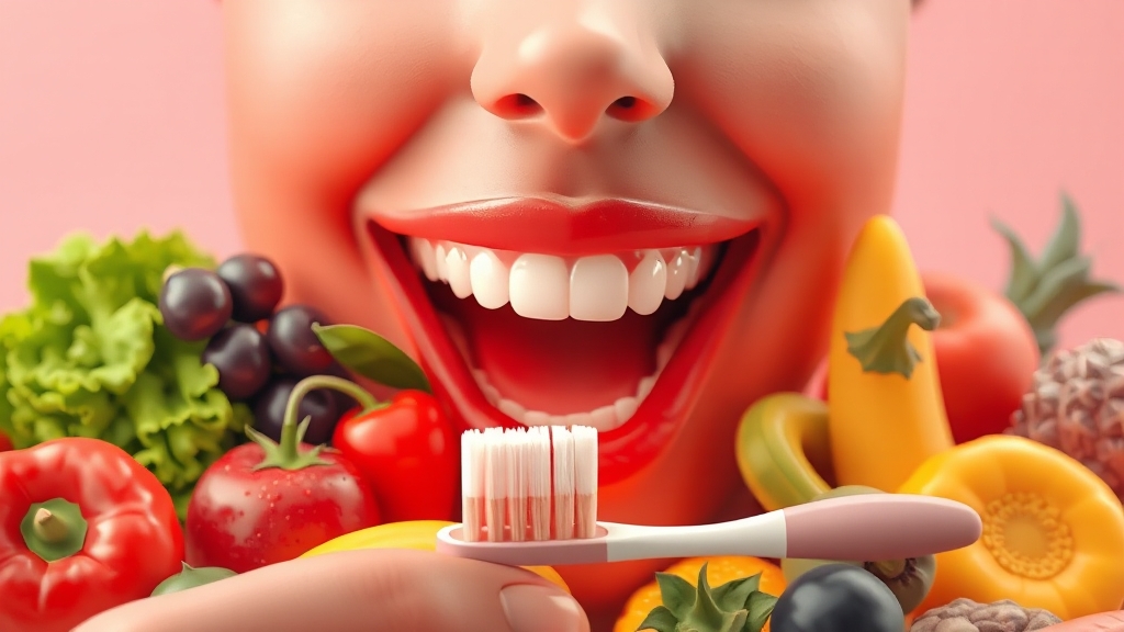 잇몸 건강, 식습관 & 생활 습관 중요! (illustration 스타일)