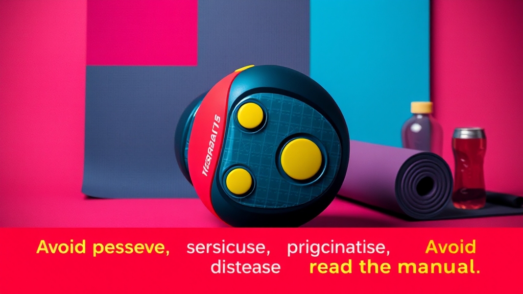 종아리 마사지기 사용 시 주의사항 (popart 스타일)