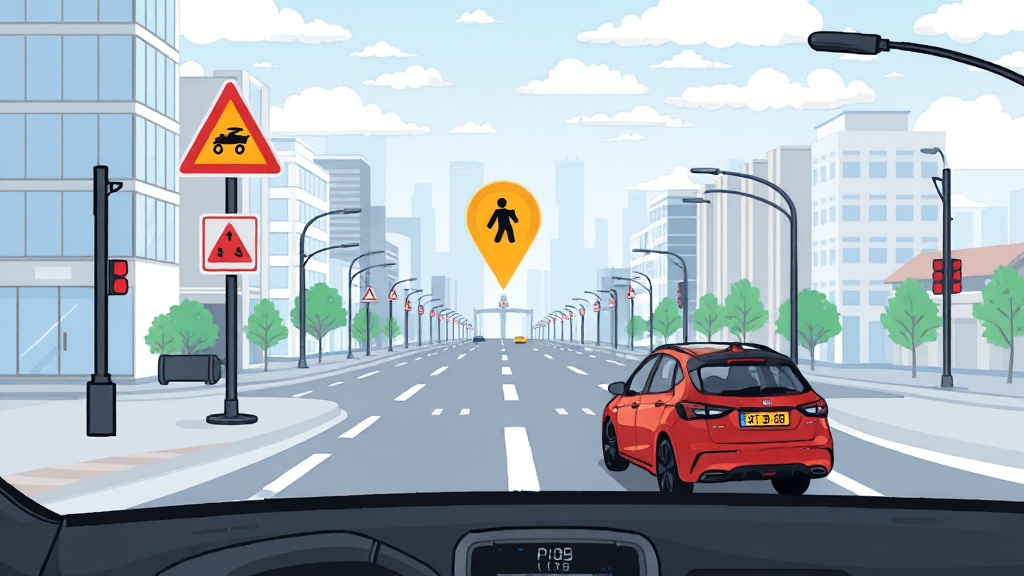 실시간 교통 정보 및 사고 예측 기능 (cartoon 스타일)