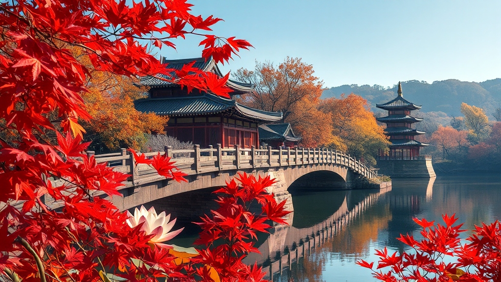 불국사 단풍, 어디가 예쁠까? (realistic 스타일)