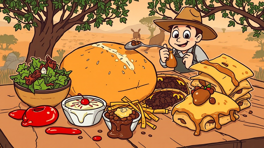 부쉬맨 브레드 & 사이드 메뉴 활용법 (cartoon 스타일)