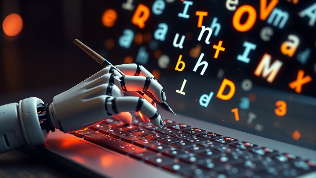 AI 글쓰기 부업 가이드 (realistic 스타일)