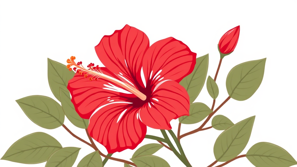 무궁화 다이어트 부작용 (illustration 스타일)